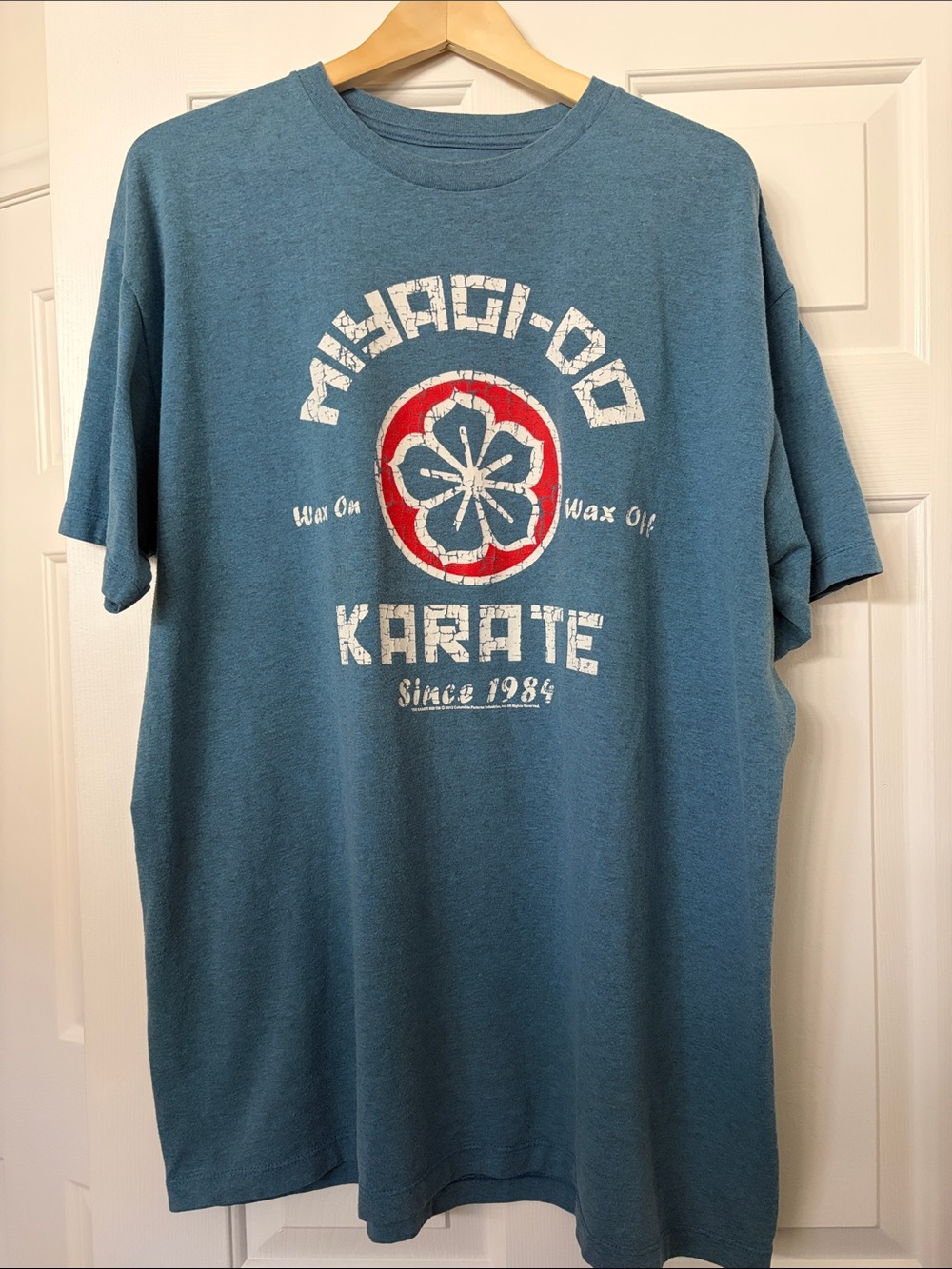 Vintage-Style Blue Karate Graphic Tee